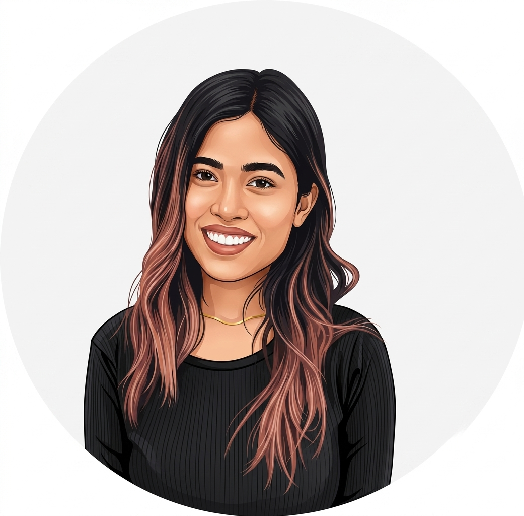 Illustrated portrait of Sukanya Sen